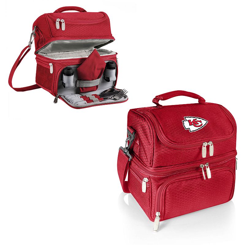 Picnic Time Kansas City Chiefs Pranzo 7-Piece Insulated Cooler Lunch Tote Set, Red