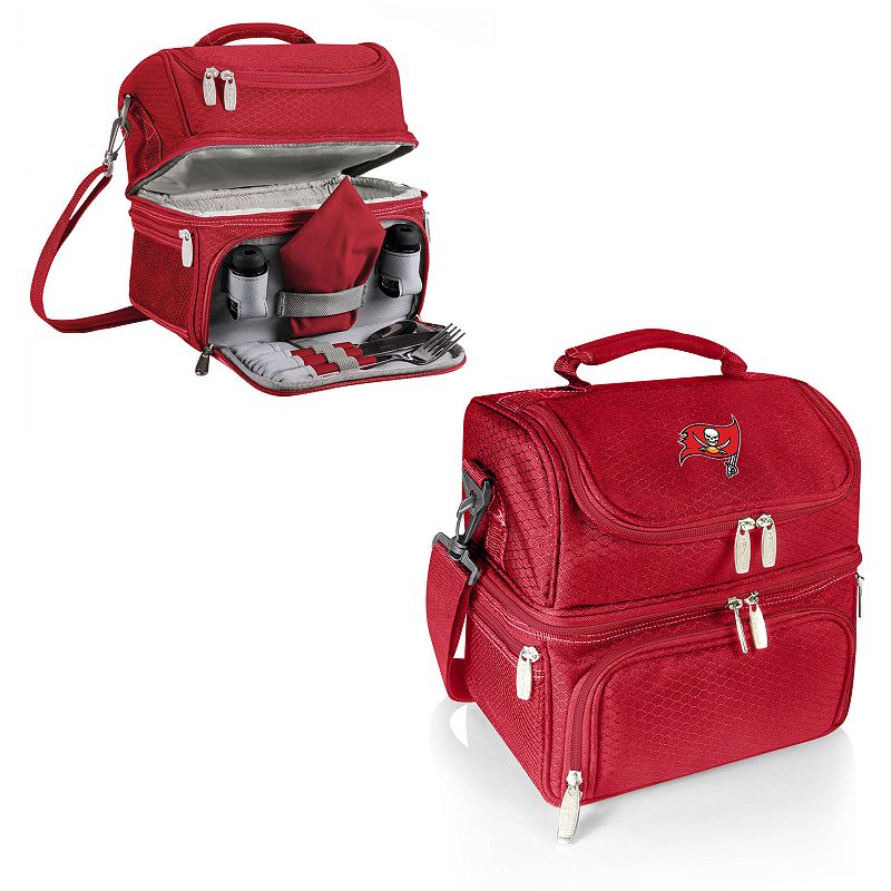 Picnic Time Tampa Bay Buccaneers Pranzo 7-Piece Insulated Cooler Lunch Tote Set, Red