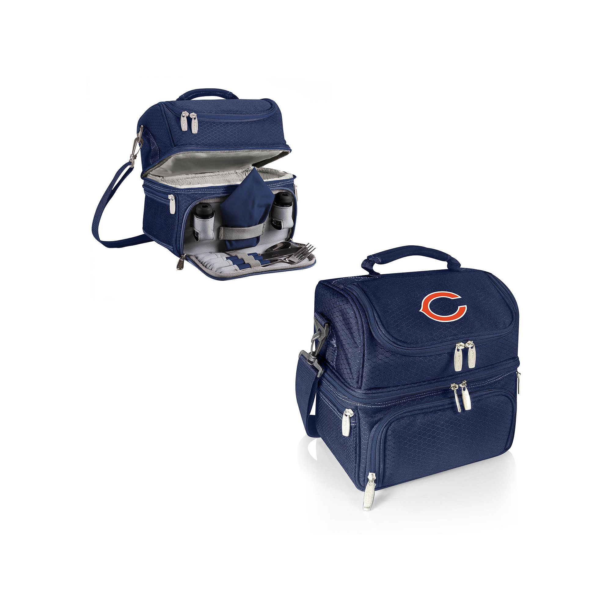 Picnic Time Chicago Bears Pranzo 7-Piece Insulated Cooler Lunch Tote Set, B