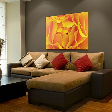 ''Hypnotic Yellow Rose'' Canvas Wall Art