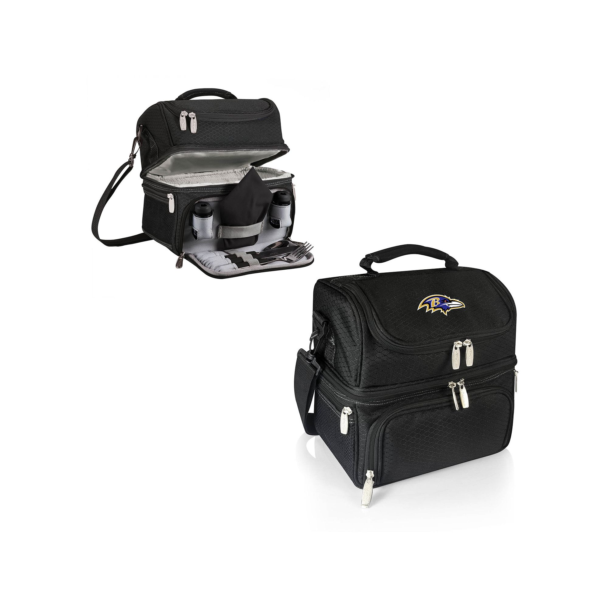 Picnic Time Baltimore Ravens Pranzo 7-Piece Insulated Cooler Lunch Tote Set