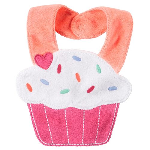 Baby Girl Carters Cupcake Teething Bib