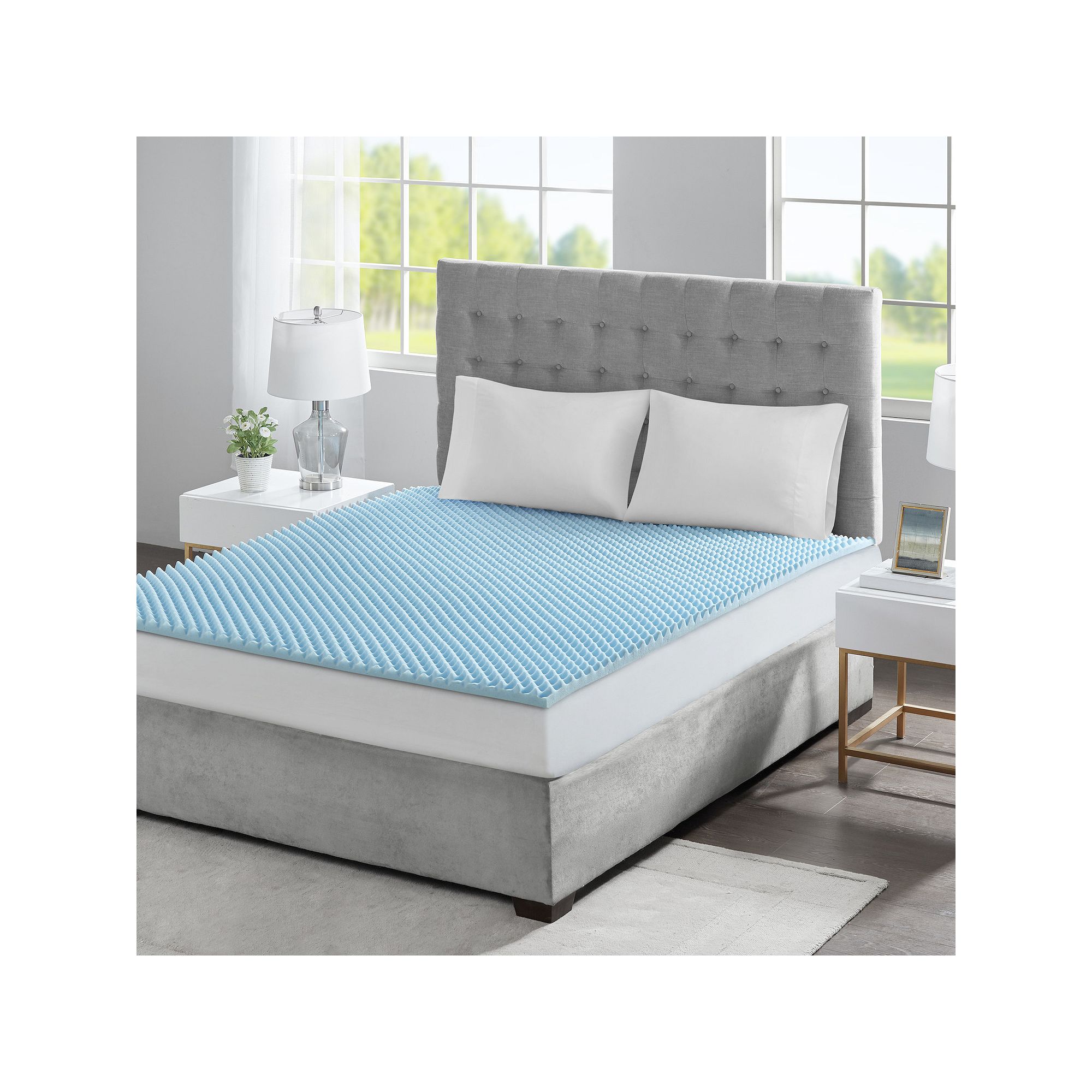 Sleep Philosophy 1.5 Gel Memory Foam All Season Reversible Cooling Mattr