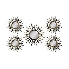 Stratton Home Decor Sunburst Mirror Metal Wall Art 5 Piece Set