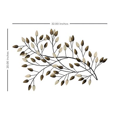 Stratton Home Decor Blowing Leaves Metal Wall Art