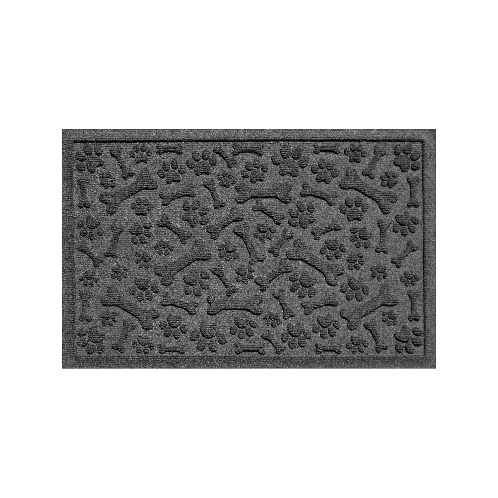 Waterhog Paws & Bones Indoor Outdoor Pet Mat, Grey