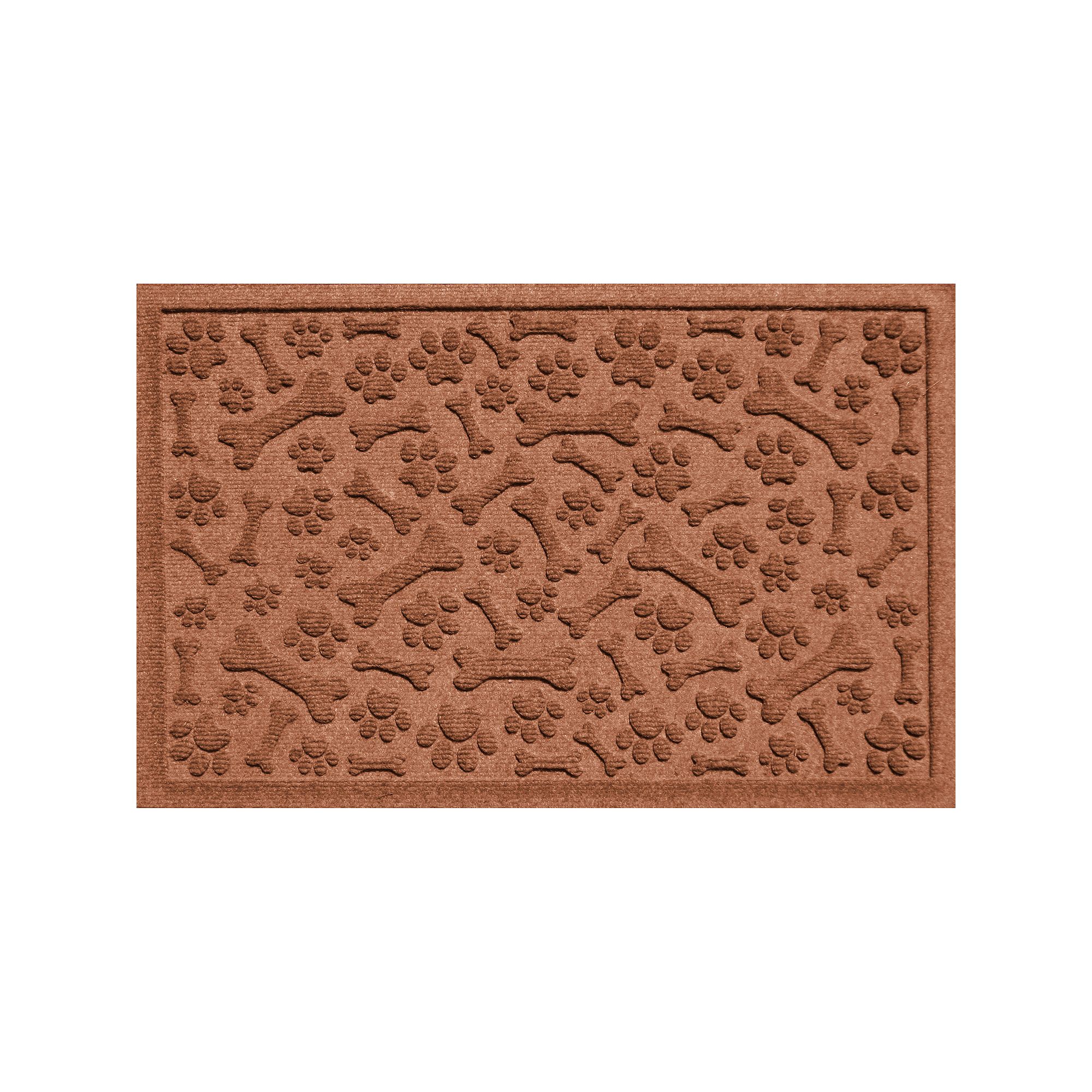 Waterhog Paws & Bones Indoor Outdoor Pet Mat, Dark Brown