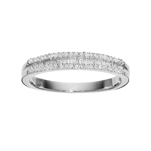 10k White Gold 1 4 Carat T W Diamond Ring