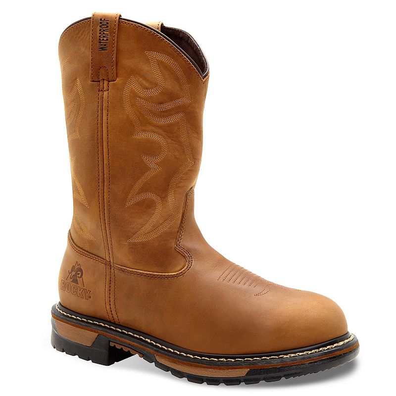 UPC 091483749067 product image for Rocky Original Ride Waterproof Branson Roper Men's Western Work Boots, Size: 8.5 | upcitemdb.com