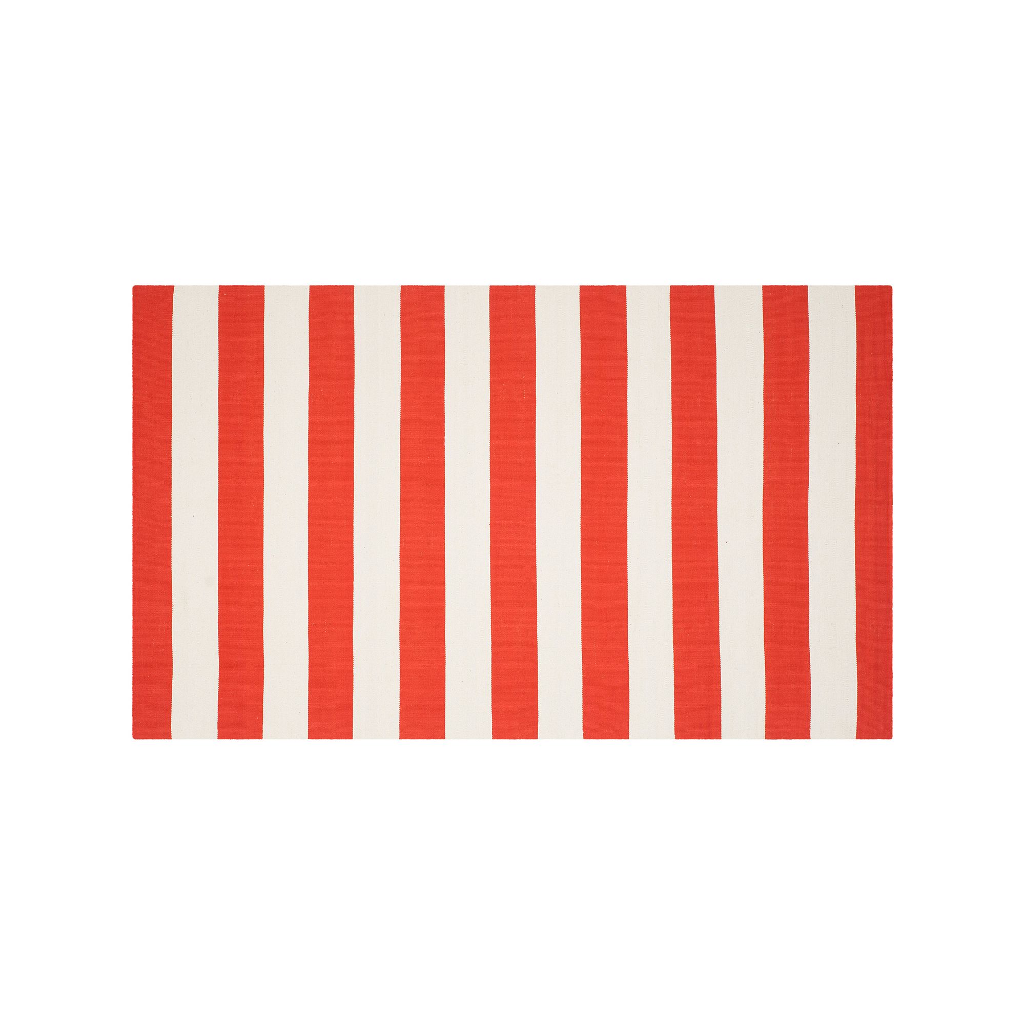 Safavieh Montauk Drake Striped Handcrafted Flatweave Rug, Rust Ivory
