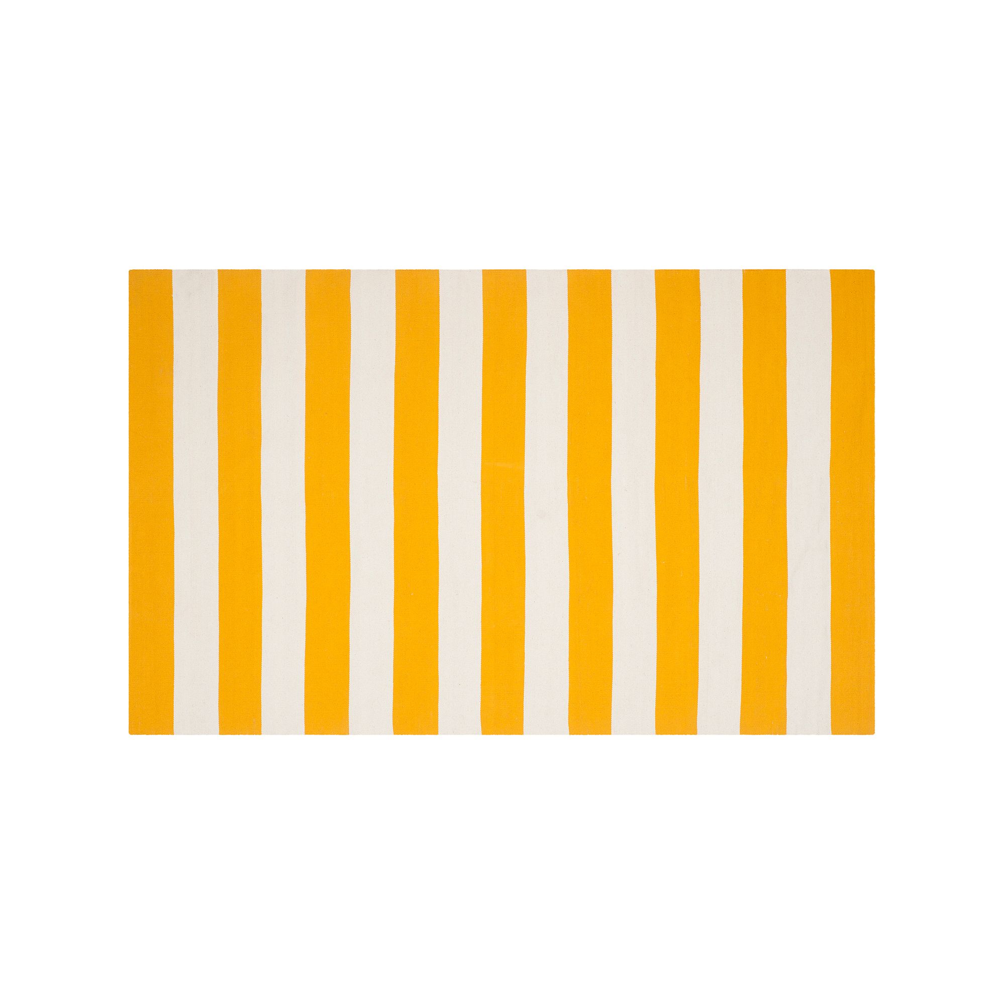 Safavieh Montauk Drake Striped Handcrafted Flatweave Rug, Yellow Ivory