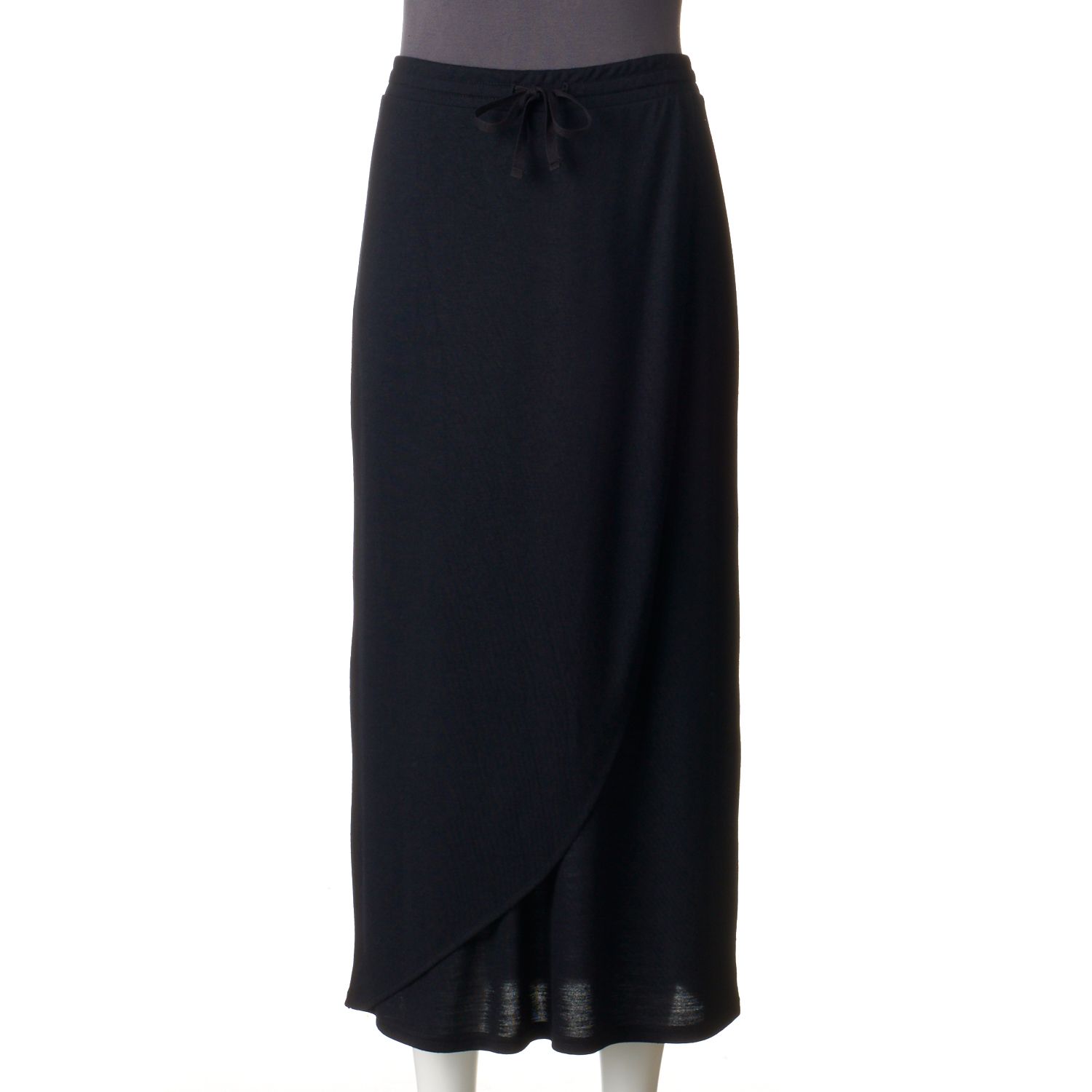 faux wrap maxi skirt