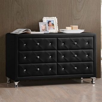 Baxton Studio Luminescence Upholstered Dresser