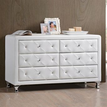 Baxton Studio Luminescence Upholstered Dresser