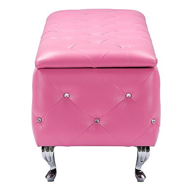 Baxton Studio Seine Contemporary Stroage Ottoman