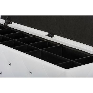 Baxton Studio Seine Contemporary Stroage Ottoman