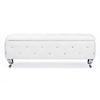 Baxton Studio Seine Contemporary Stroage Ottoman