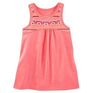 Girls 4-6x OshKosh B'gosh® Embellished Puff-Print High-Low Tank