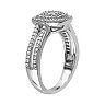 Stella Grace Sterling Silver 1/2 Carat T.W. Diamond Halo Ring