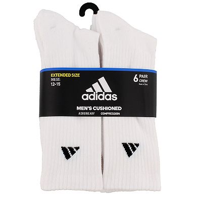 Big & Tall adidas 6-pack Crew Socks