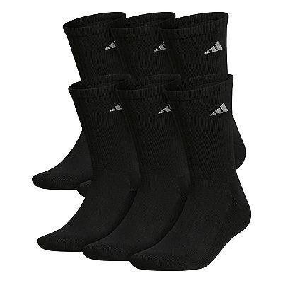 Big Tall adidas 6-pack Athletic Cushioned Crew Socks