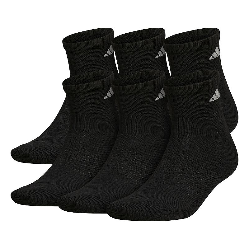 Big & Tall adidas 6-pack ClimaLite Performance Quarter Socks, Mens, Size: 