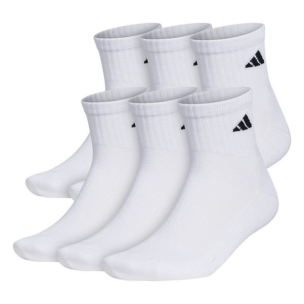 Big & Tall adidas 6-pack Athletic Cushioned Quarter Socks