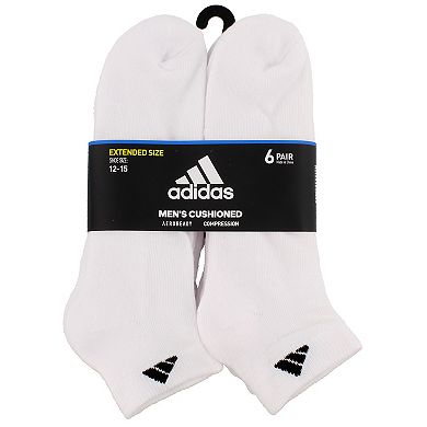 Big & Tall adidas 6-pack Low-Cut Socks