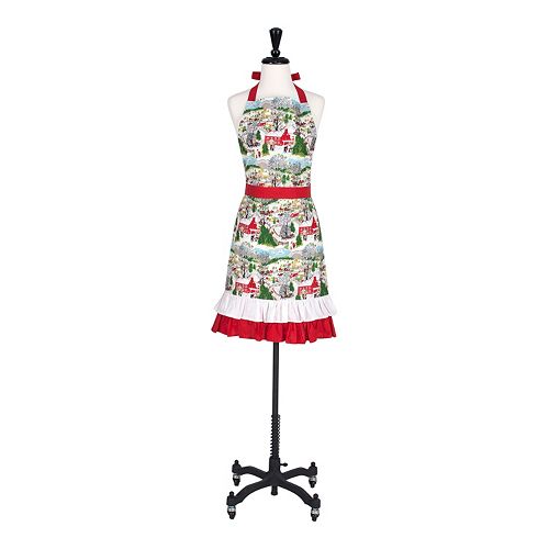 KAF HOME Winter Village Holiday Kid's Apron