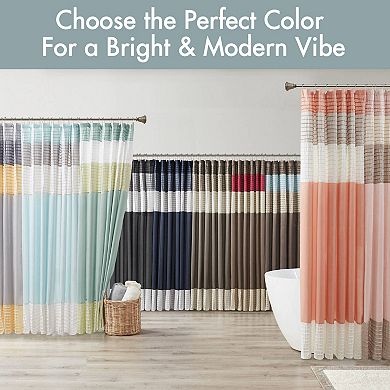 Madison Park Eastridge Faux Silk Shower Curtain