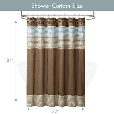 Madison Park Eastridge Faux Silk Shower Curtain