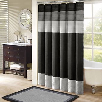 Madison Park Eastridge Faux Silk Shower Curtain