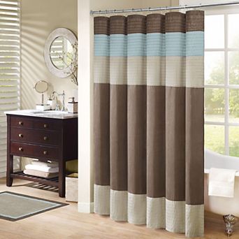 Madison Park Eastridge Faux Silk Shower Curtain