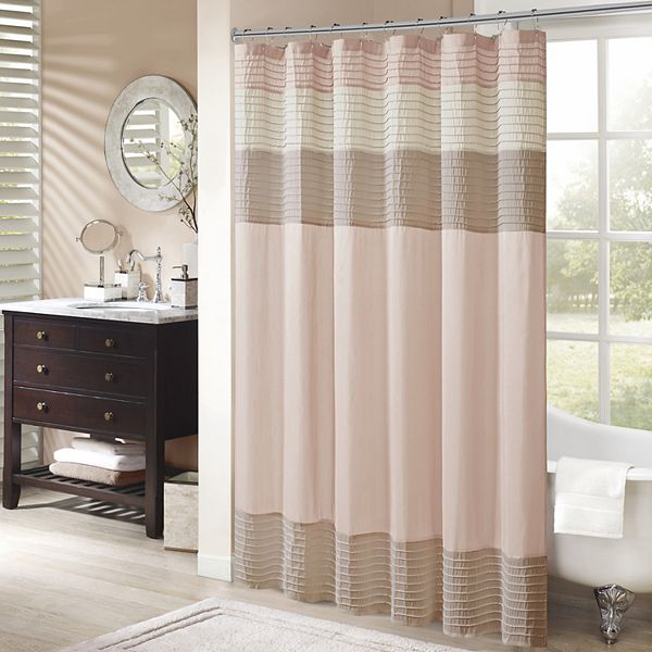 Madison Park Eastridge Faux Silk Shower Curtain