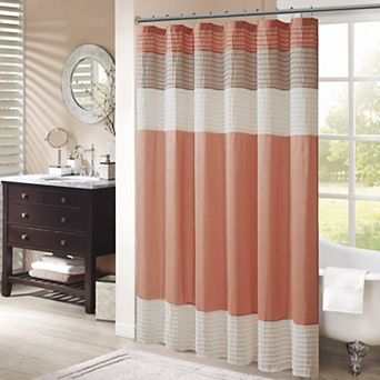 Madison Park Eastridge Faux Silk Shower Curtain
