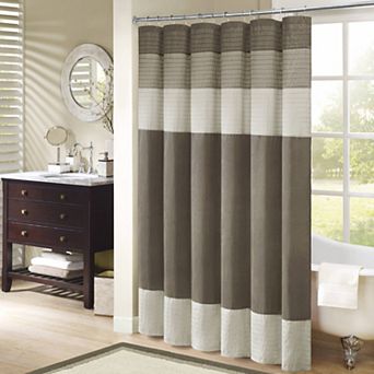 Madison Park Eastridge Faux Silk Shower Curtain