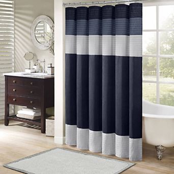 Madison Park Eastridge Faux Silk Shower Curtain