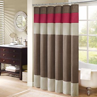 Madison Park Eastridge Faux Silk Shower Curtain