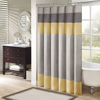 Madison Park Eastridge Faux Silk Shower Curtain