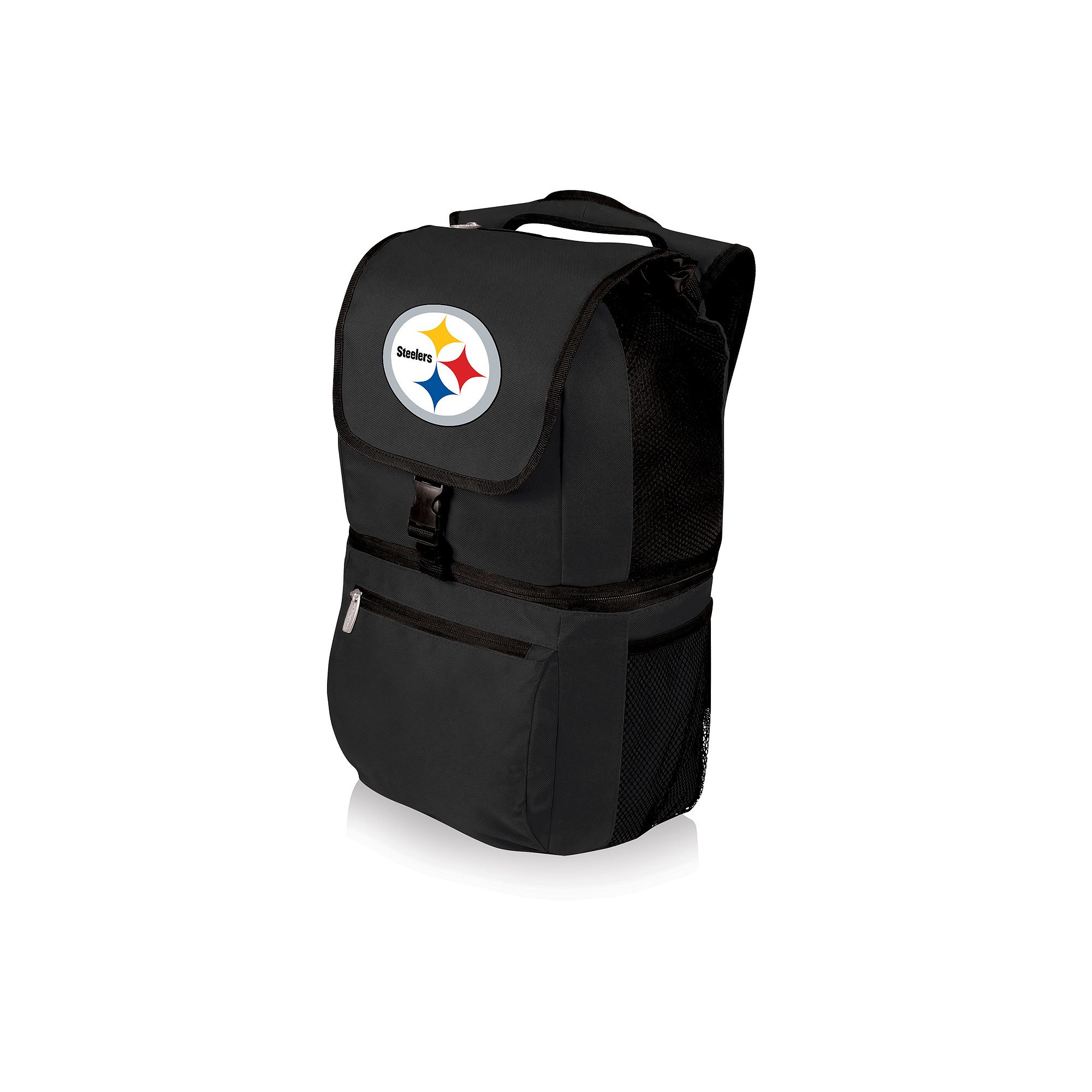 Picnic Time Pittsburgh Steelers Zuma Backpack Cooler, Black