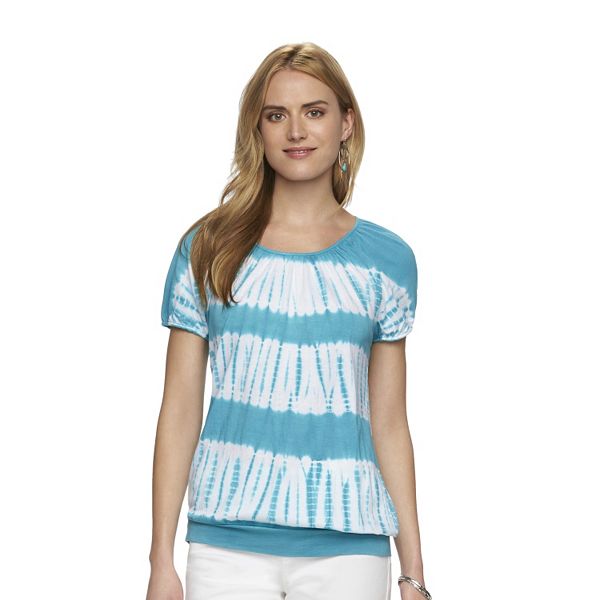 Women's Chaps Tie-Dye Top