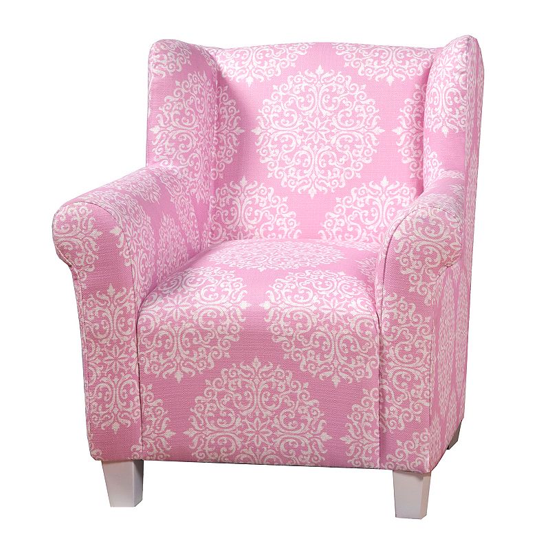 HomePop Kids Medallion Accent Chair, Pink, Furniture