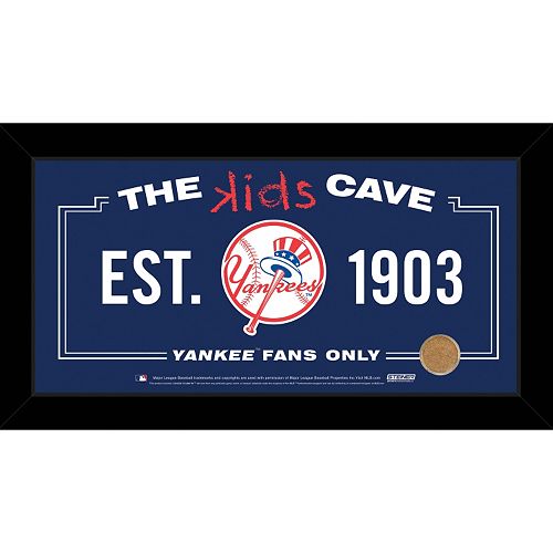 Steiner Sports New York Yankees 10 x 20 Kids Cave Sign with Authentic Field Dirt