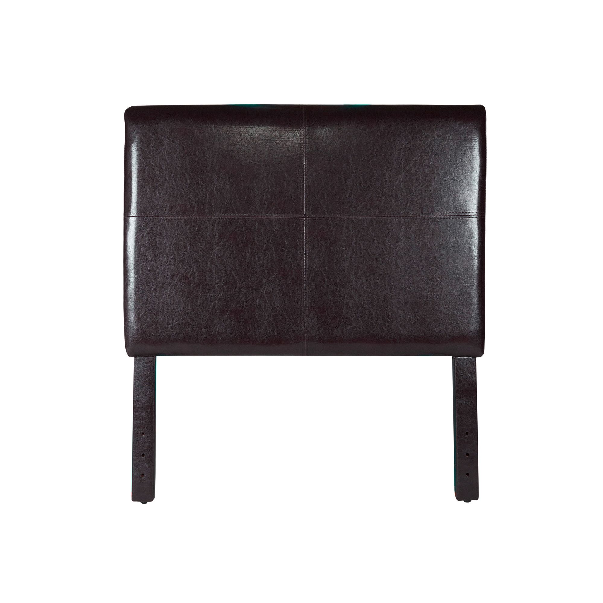 HomePop Faux Leather Twin Headboard, Brown
