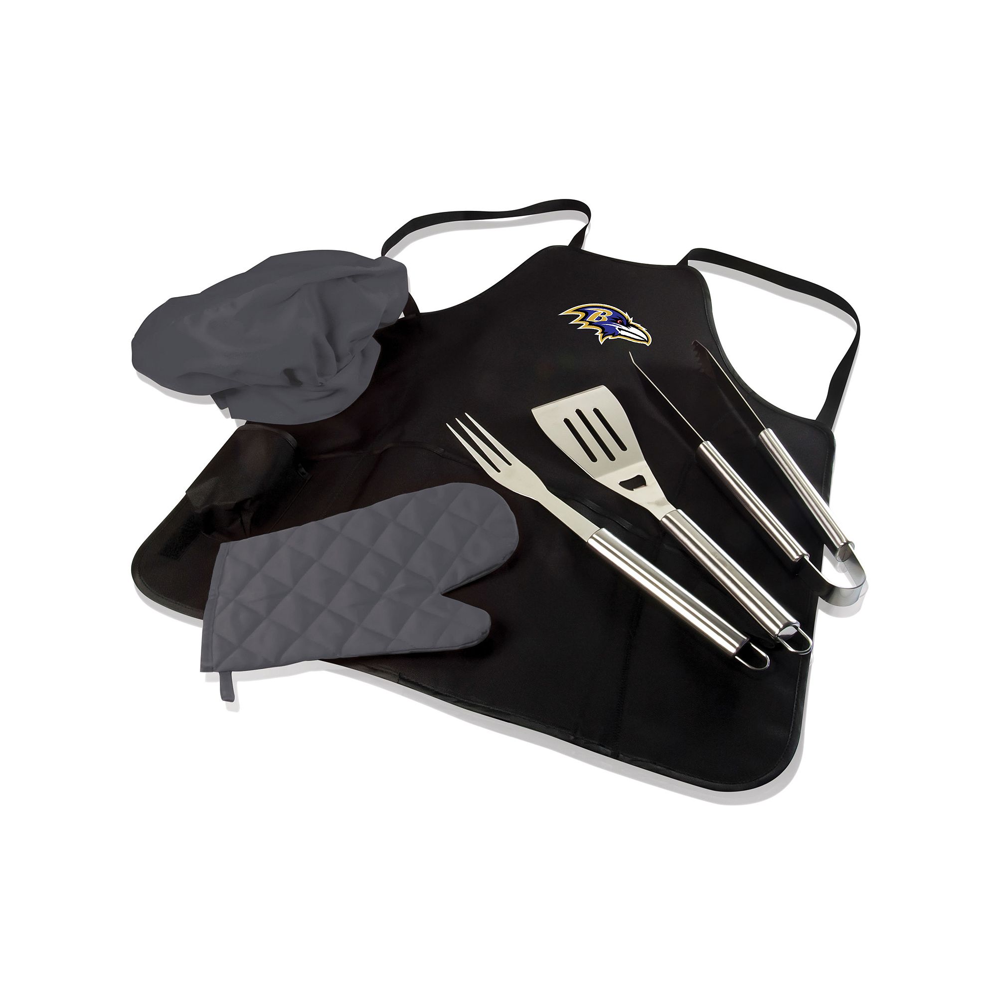 Picnic Time Baltimore Ravens BBQ Apron & Tote, Black