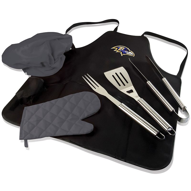Picnic Time Baltimore Ravens BBQ Apron & Tote, Black
