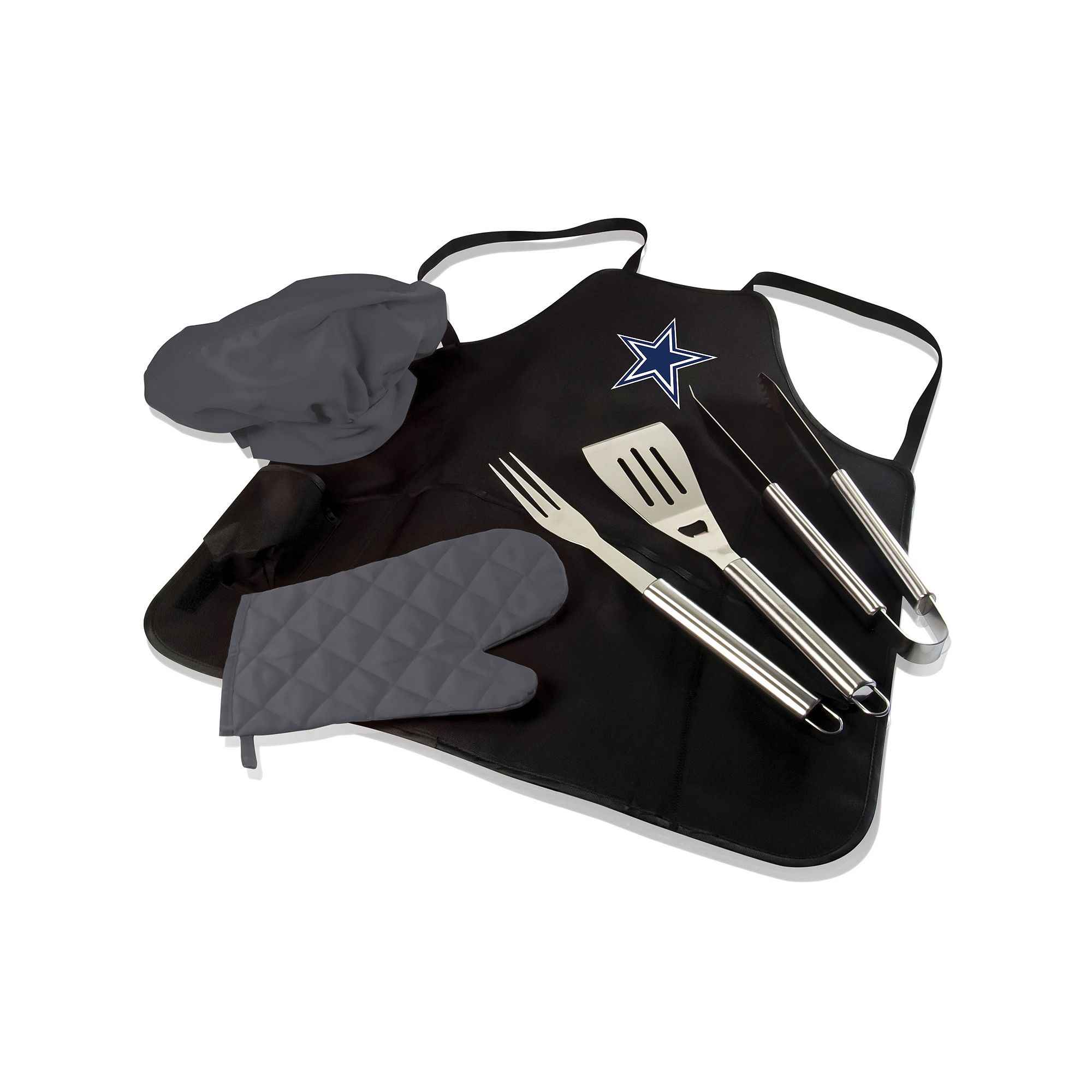 Picnic Time Dallas Cowboys BBQ Apron & Tote, Black