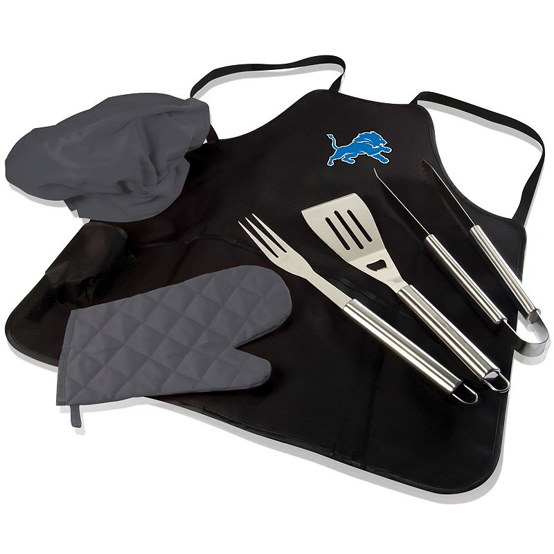 Picnic Time Detroit Lions BBQ Apron & Tote, Black