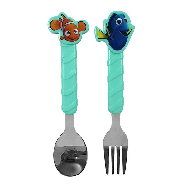 Disney Baby Finding Nemo Toddler Fork and Spoon Flatware Set  NEW 