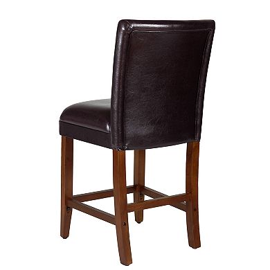 HomePop Luxury Bar Stool 24-in.